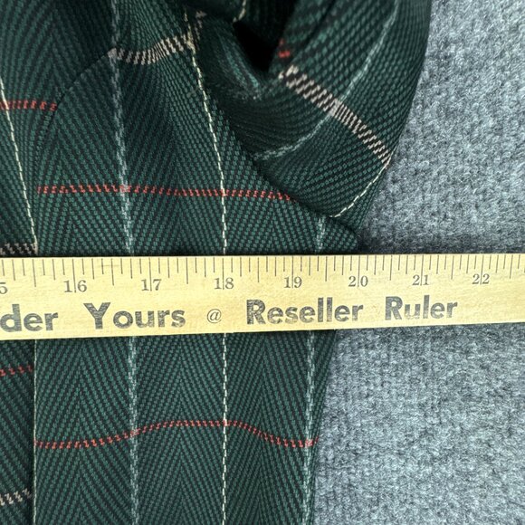 Avec‎ Les Filles Blazer Medium Green Plaid Academia Preppy Lightweight Relaxed - Picture 11 of 14
